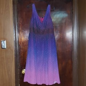 Ombre star print georgette dress 
HAS POCKETS!! :)